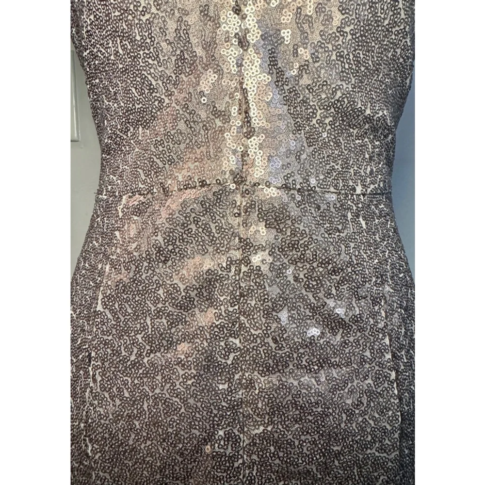 Women's Lulus Gold Sequin V-Neck Cocktail Dress Size M - Picture 7 of 9